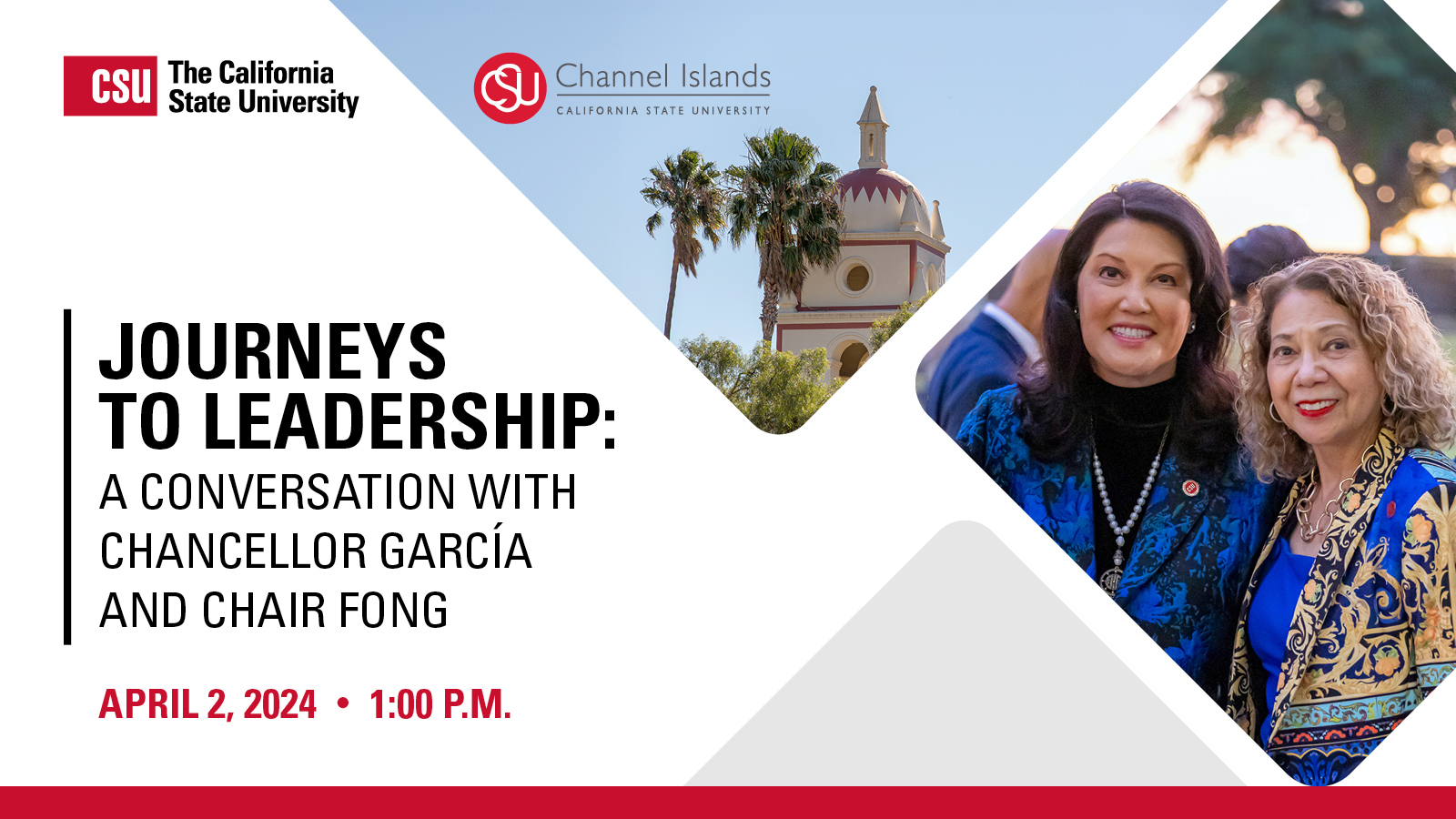 chancellor mildred garcia and board of trustees chair wenda fong