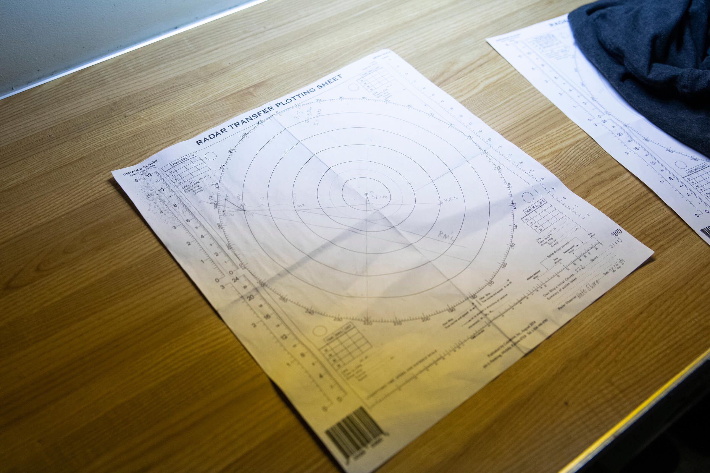 radar plotting sheet