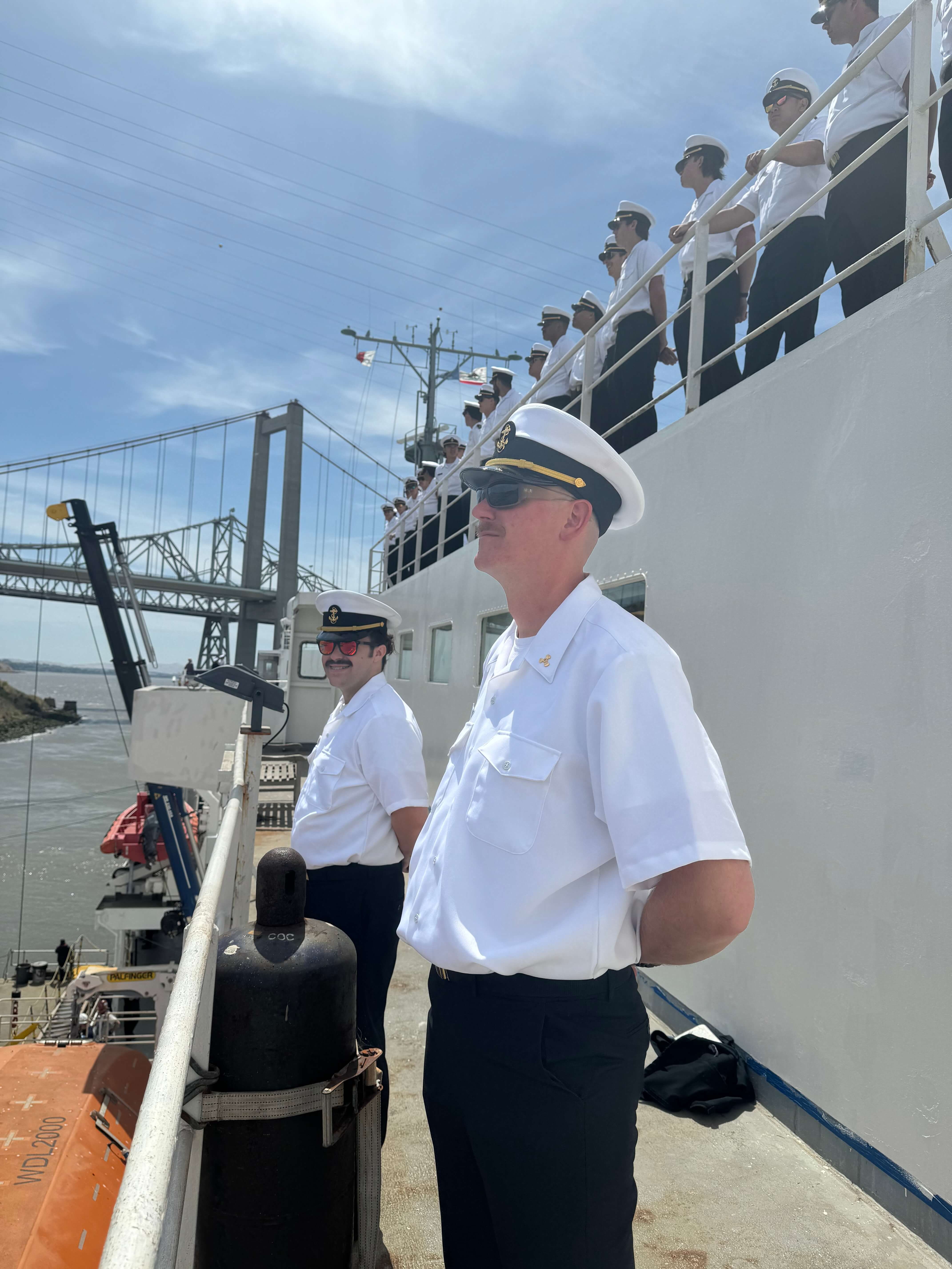 Marine engineering technology major Thomas Baird (right)