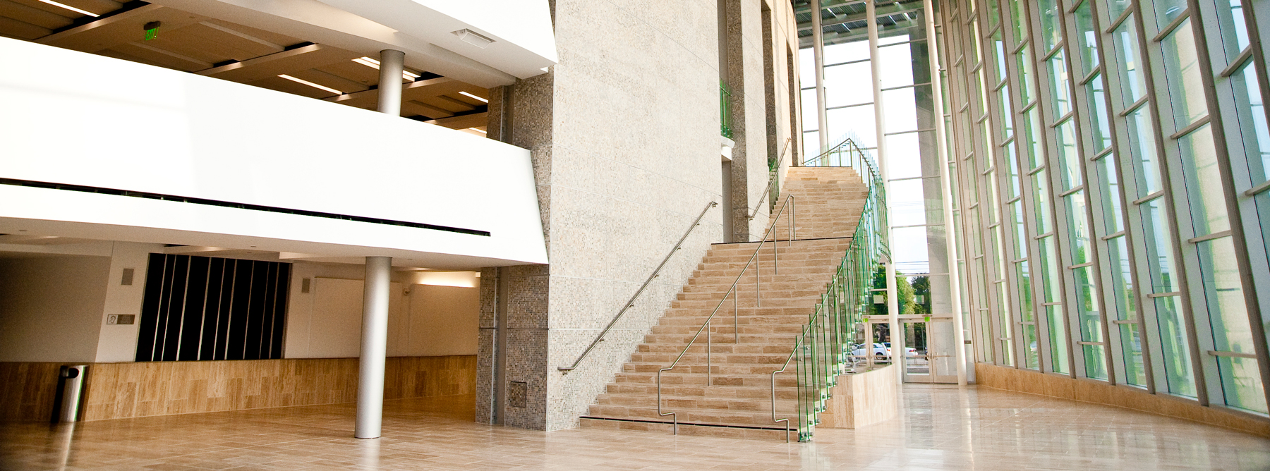 CSP Hero Image - modnern looking builind lobby with stairs and glass walls