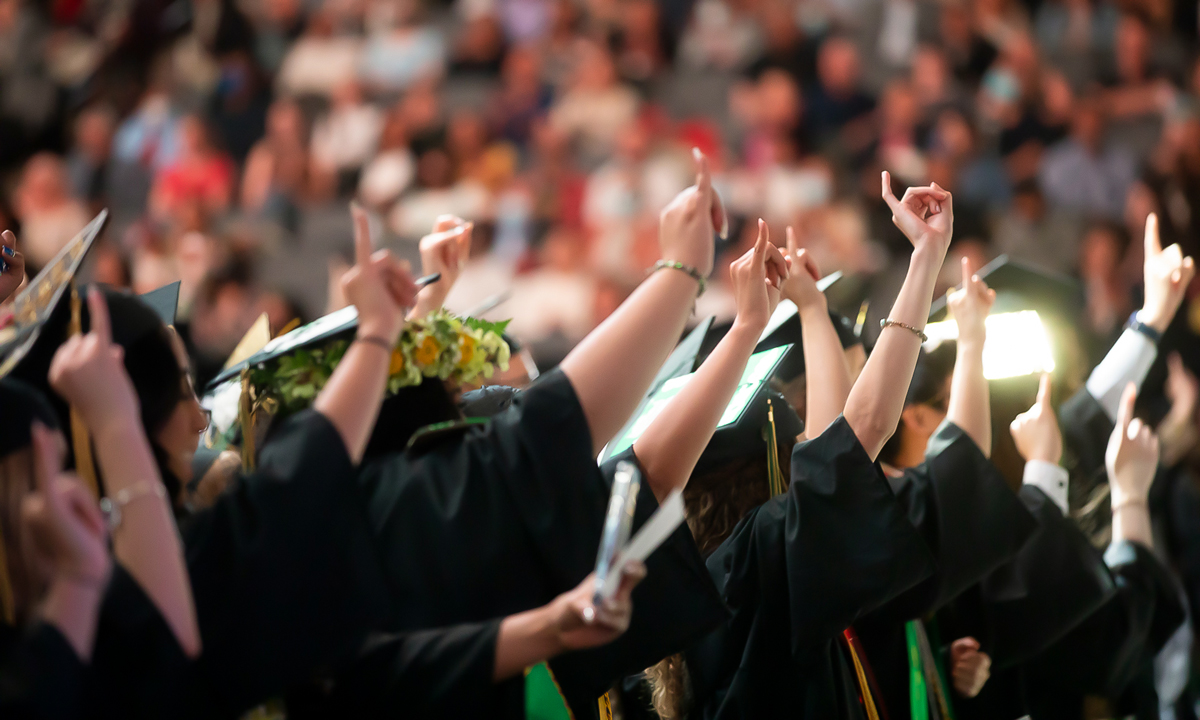 Students at Sacramento State graduation