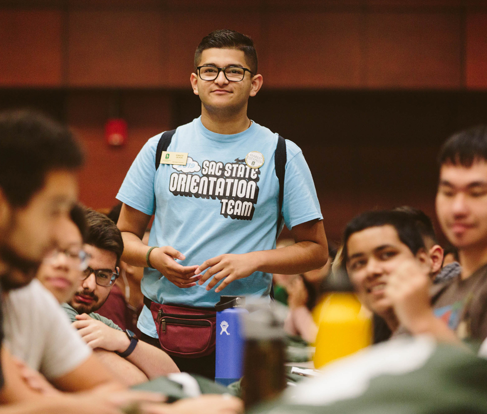 Ignacio works as an orientation leader at Sacramento State.