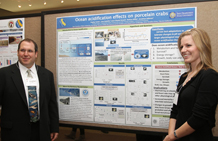 Students at poster reception